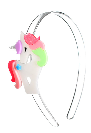 Lilies & Roses NY Girl's Colorful Rainbow Unicorn Headband