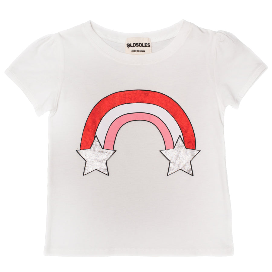 Old Soles Rainbow Starburst T Shirt White