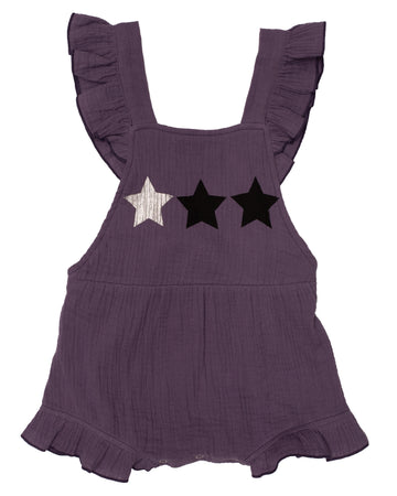 Old Soles  Star Child Ruffled Romper Amethyst