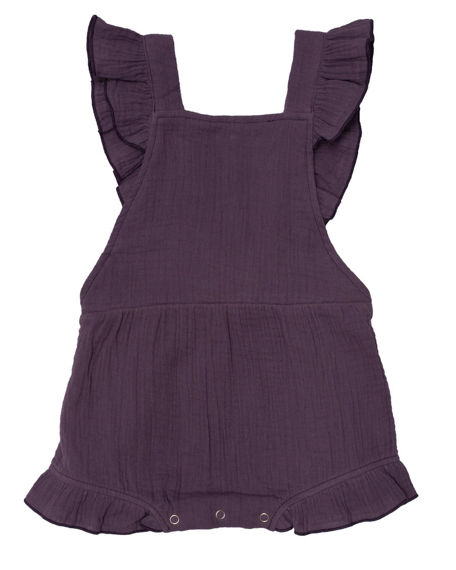 Old Soles  Star Child Ruffled Romper Amethyst