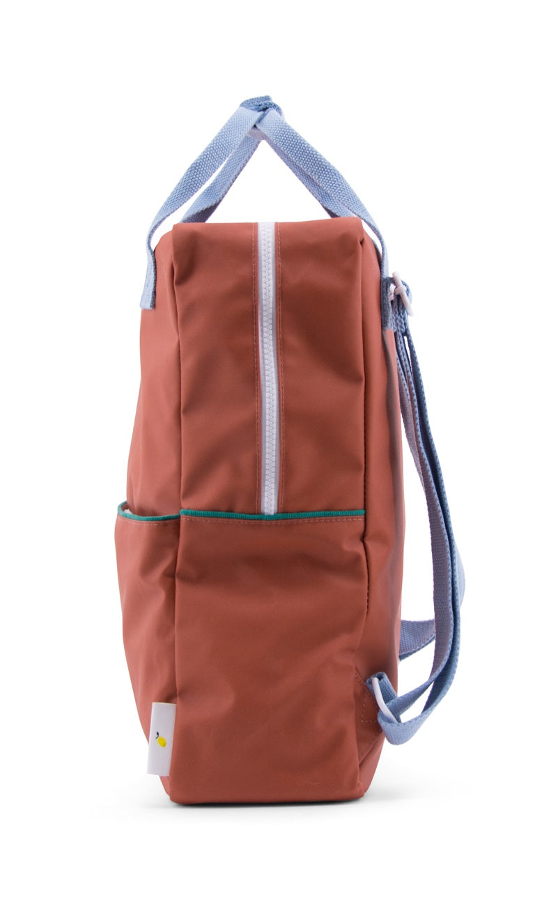 Sticky Lemon Large Backpack, Brick Red Corduroy Collection