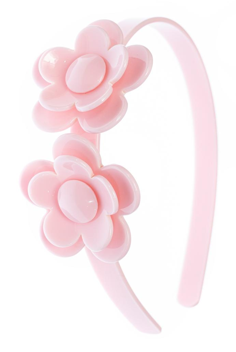 Lilies & Roses NY Camellia Light Pink Flower Headband