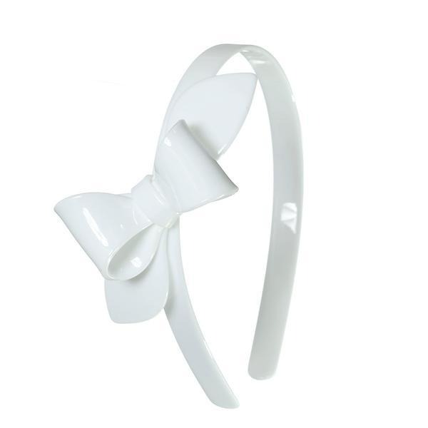 Lilies & Roses NY Rosane Big Bow Headband, White