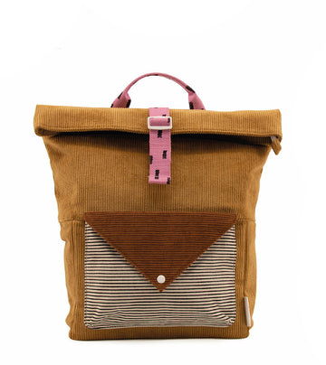 Sticky Lemon Corduroy Collection Large Backpack, Dijon/Ginger Bread/Bubbly Pink