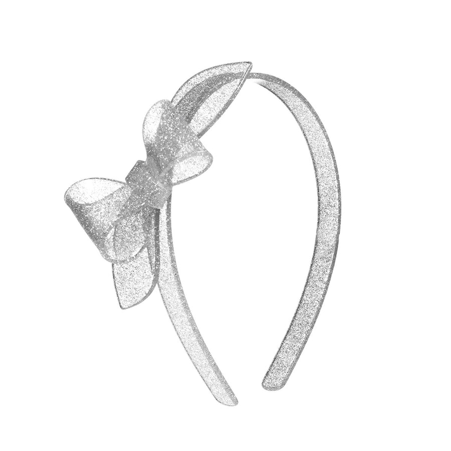 Lilies & Roses NY Rosane Big Bow Headband, Silver