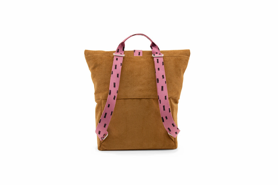 Sticky Lemon Corduroy Collection Large Backpack, Dijon/Ginger Bread/Bubbly Pink