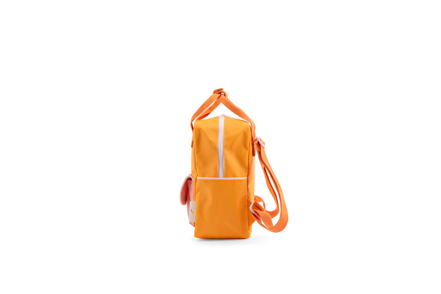 Sticky Lemon Wanderer Envelope Small Backpack, Sunny Yellow/Carrot Orange/Candy Pink