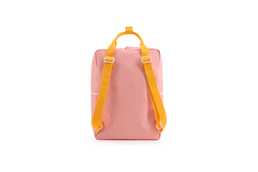 Sticky Lemon Wanderer Envelope Large Backpack, Candy Pink/Sunny Yellow/Carrot Orange