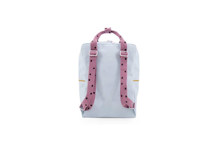 Sticky Lemon Freckles Collection Large Backpack, Sky Blue/Pirate Purple/Caramel Fudge