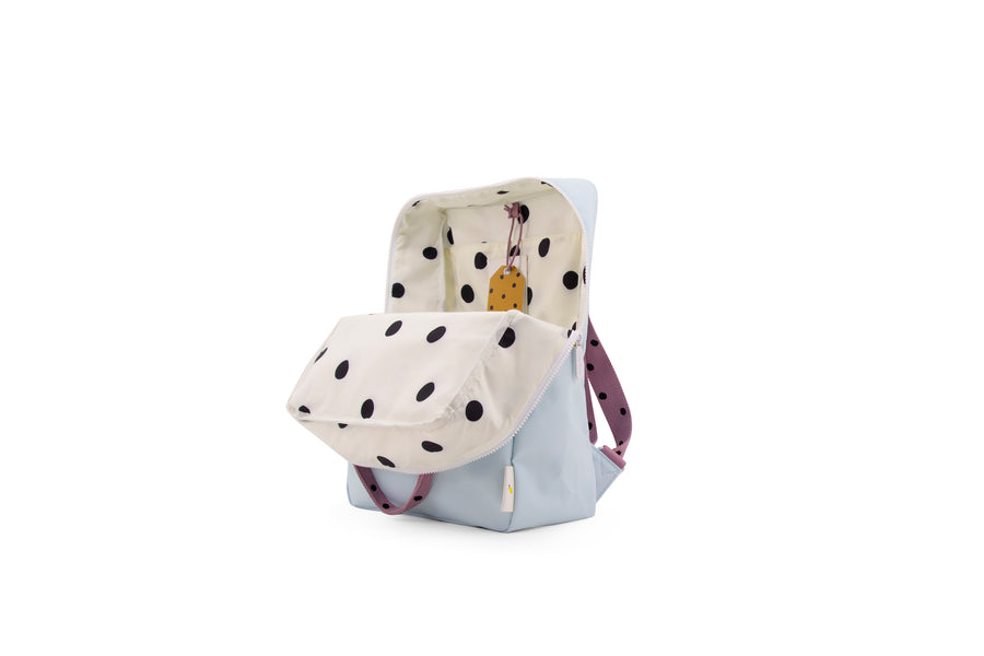 Sticky Lemon Freckles Collection Large Backpack, Sky Blue/Pirate Purple/Caramel Fudge