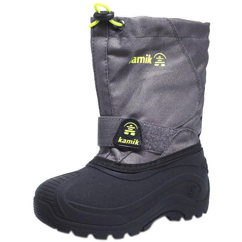 Kamik Boy's Snowbound Waterproof Snow Warm Lined Winter Boots, Grey