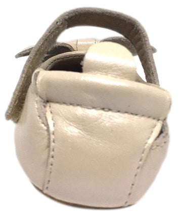 Old Soles Girl's Pearl Metallic Leather Gab Bow Hook and Loop Mary Jane Crib Walker Baby Shoe